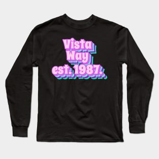 80's Retro Vista Way Long Sleeve T-Shirt